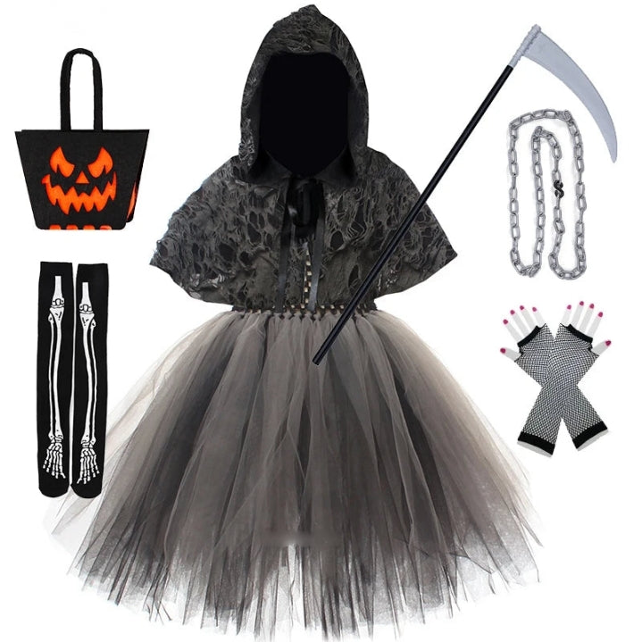 Children Girls Death Black Cloak