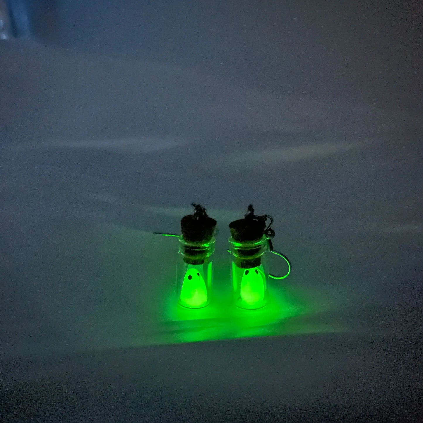 Luminous ghost earrings