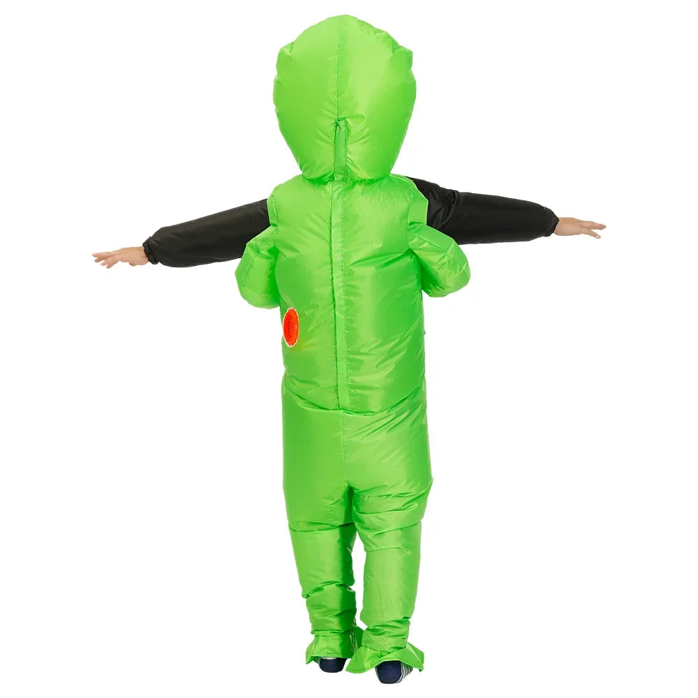 Funny green man suit