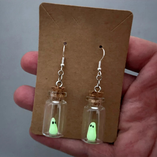 Luminous ghost earrings