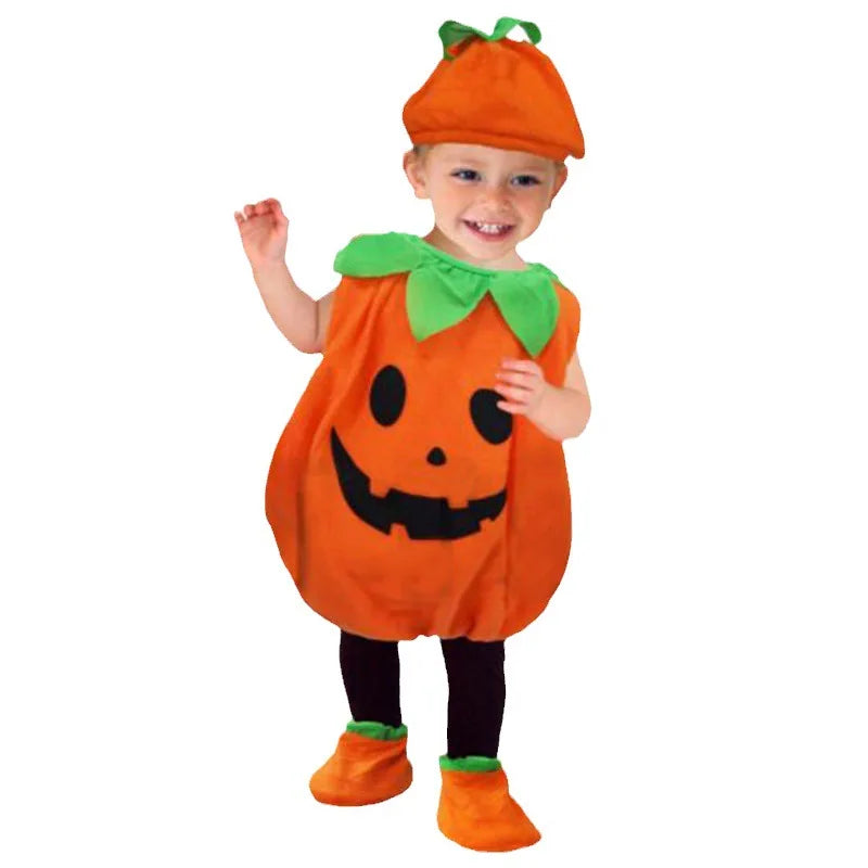 Children Pumpkin Suit Cosplay